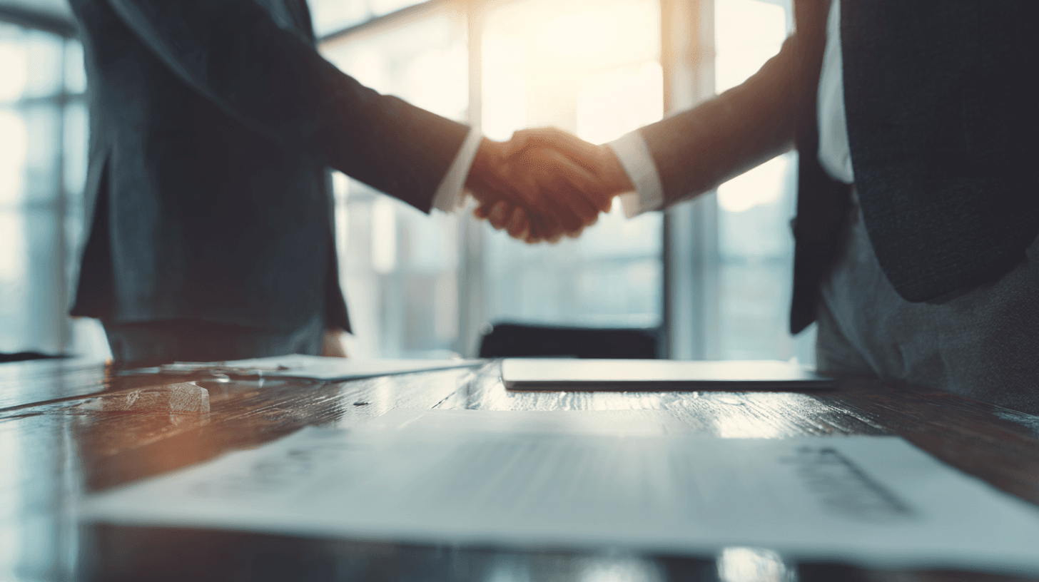 Law firm partners discussing pricing and contract terms